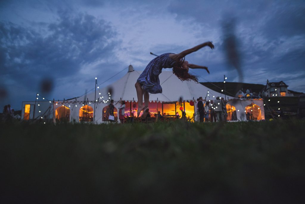 croyde bay night wedding marquee