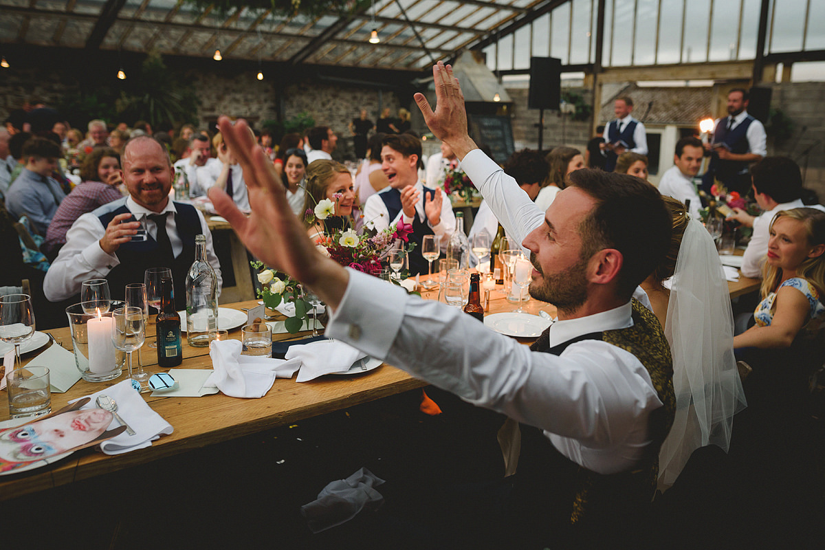 Wedding speeches at Anran glass house