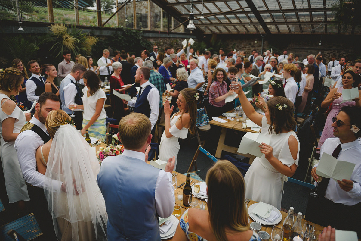 Wedding speeches at Anran glasshouse