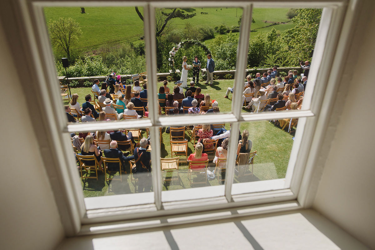 Outdoor wedding ceremony photo