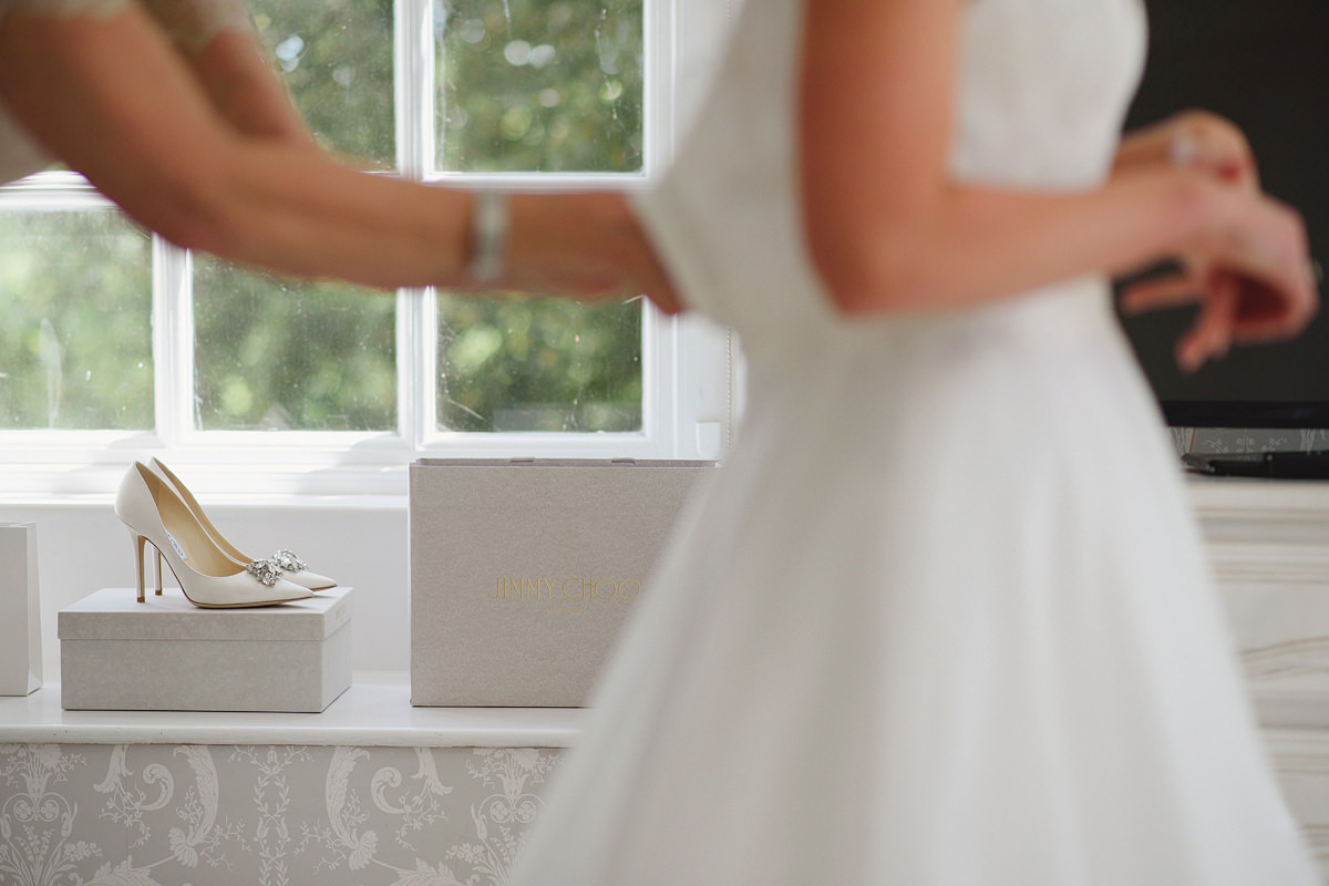 Bride getting ready at Kingston Estate Devon