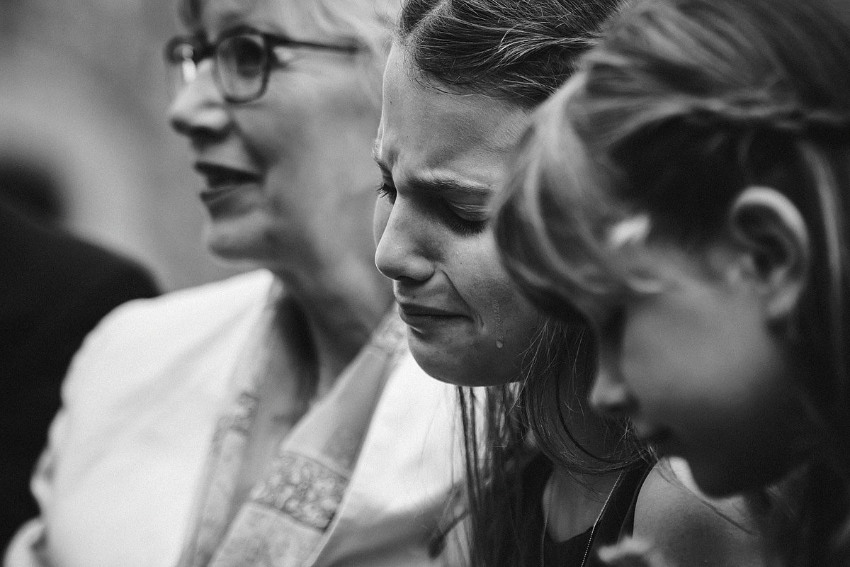 Emotional black and white wedding photography