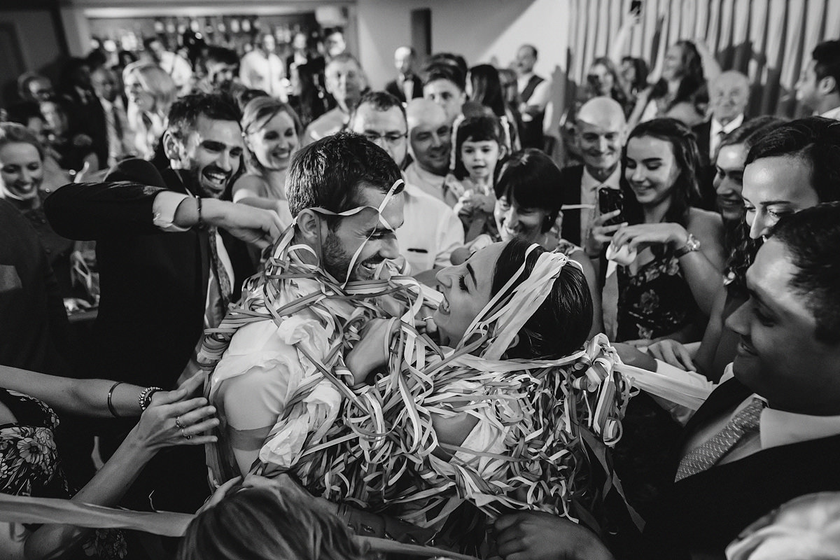 Bride and groom unique first dance phot