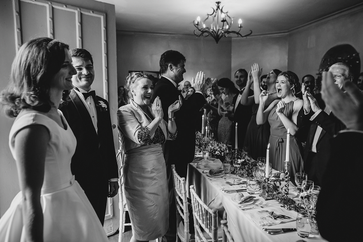 Bride and Groom entrance at Hotel Endsleigh