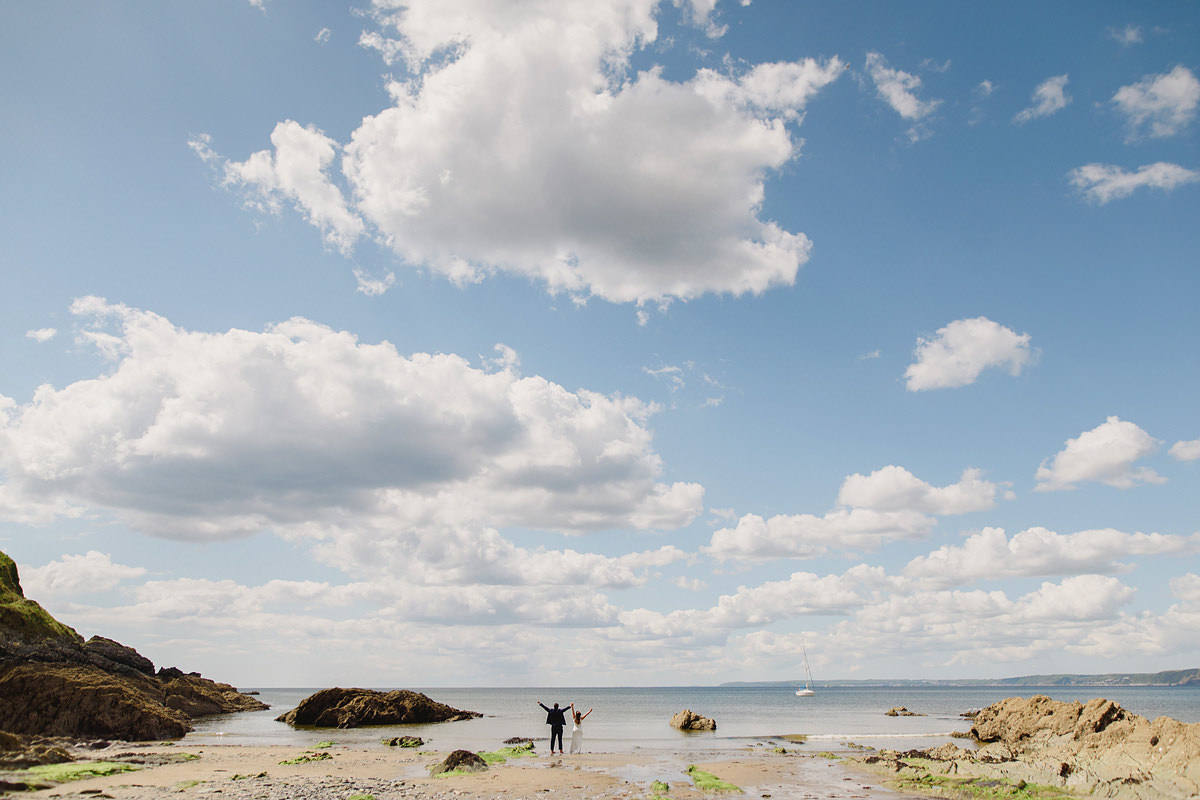 Polhawn Fort beach wedding photo