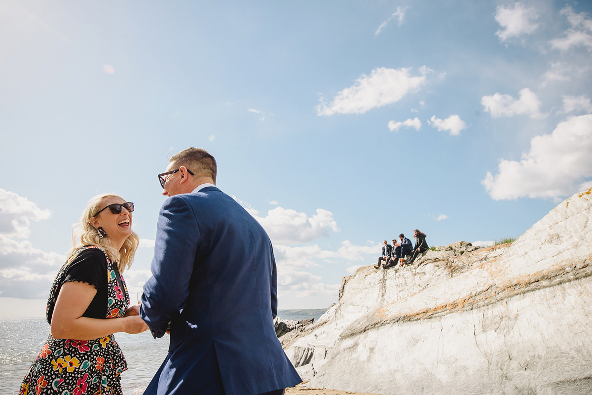 Polhawn Fort beach wedding photo